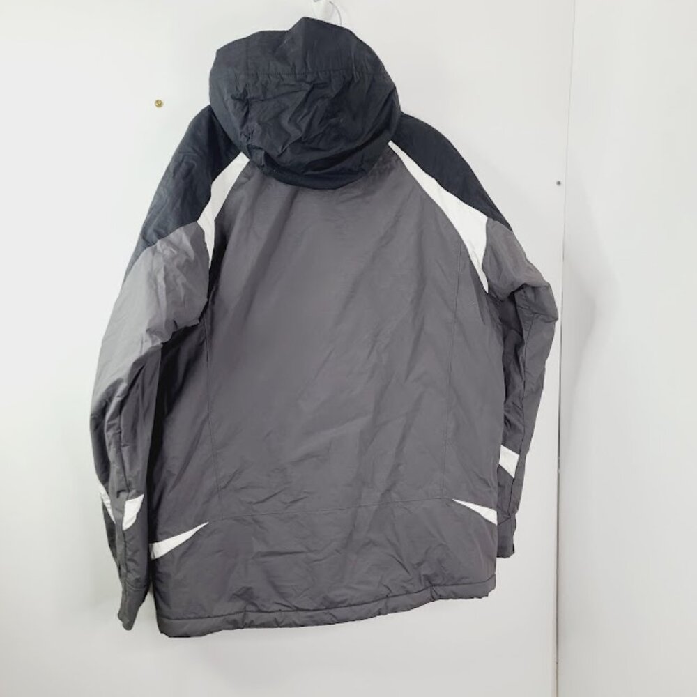 Columbia Men's Black Gray Hooded Winter Snow Windbreaker Jacket Size‎ M - Picture 3 of 7
